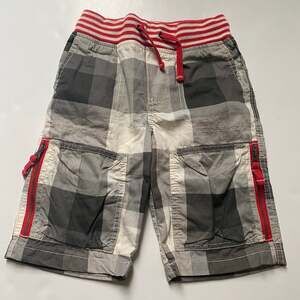Mini Boden Black & White Check Plaid Shorts